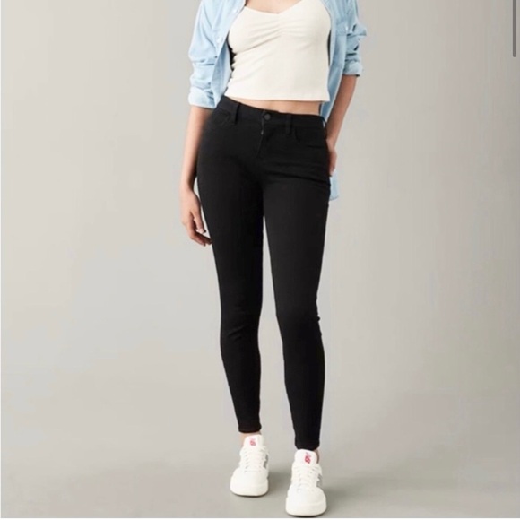 American Eagle Outfitters Denim - American Eagle 8 Long High Rise Jeggings Black Skinny Women’s Jeans Stretch